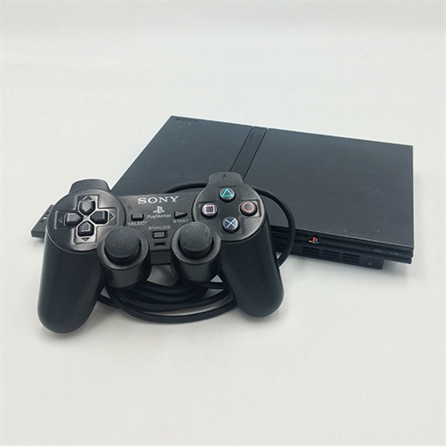 Playstation 2 Slim Sort Konsol - SNR FC0749461 (B Grade) (Genbrug)